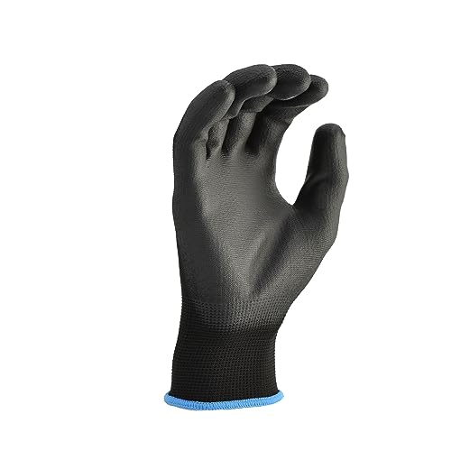 G & F Work Gloves for Men, Lightweight Grip, Polyurethane Coated, Touchscreen Compatible, Flexible & Breathable, Durable Construction, Ideal for Gardening, Mechanics, and General Duty Tasks, 12 Pairs - size: Medium