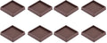 VOCOMO 3X3 Rubber Caster Cups, Non Slip Furniture Pads, Anti-Slip Furniture Gripper, Anti Skid Furnitures Feet, Anti Slide Floor Protector for Bed Couch Stoppers (Brown, 8 Pack) - size: 3" x 3"-Brown (Pack of 2)