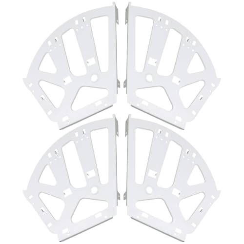 Coshar 4Pcs 3 Layers Shoes Drawer Hinges Fan Shape Shoe Cabinet Rack,White | 3 Layers,Stainless Steel Shoe Cabinet Rack Flip Frame, Replacement Fittings, Furniture Parts Hardware - color: White, size: 3 Layers