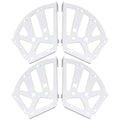 Coshar 4Pcs 3 Layers Shoes Drawer Hinges Fan Shape Shoe Cabinet Rack,White | 3 Layers,Stainless Steel Shoe Cabinet Rack Flip Frame, Replacement Fittings, Furniture Parts Hardware - color: White, size: 3 Layers