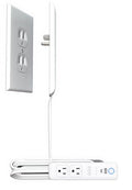 Smart Sleek Socket: Universal Outlet Concealer with Wi-Fi Smart Power Strip - size: 5 ft - Smart, style: Standard Outlet