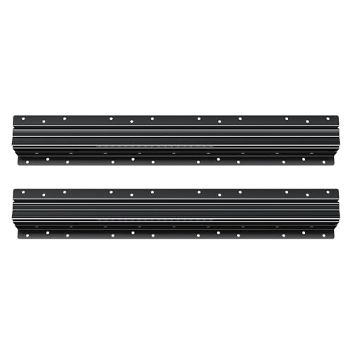 VEVOR Undermount Heavy Duty Drawer Slides, 16 24 32 40 Inch 260 lb Load Capacity Full Extension Ball Bearing Under Stair Cabinet Rails, Bottom Stair Cabinet Glides Track Runners(24inch, Black) - size: 24 Inch