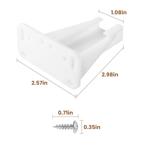 Kitchen Drawer Rail Bracket for Prime-Line R 7240 Rear Drawer Track Back Plate, Nylon Drawer Side Track Brackets, White -1 Pair