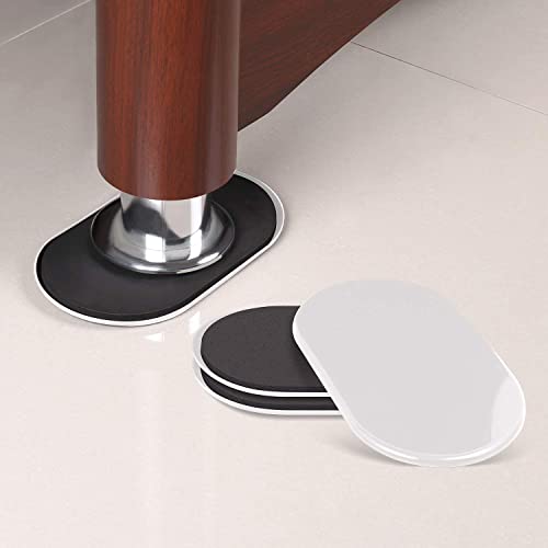 Ezprotekt Large Furniture Sliders for Carpet, 8Pcs Furniture Movers Sliders - color: Beige, size: 9 1/2" x 5 3/4"