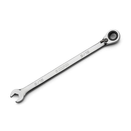 Capri Tools 5/16 in. 120-Tooth Ultra-Smooth Reversible Ratcheting Combination Wrench, XL Long Series, SAE, 12-Point - size: 5/16"