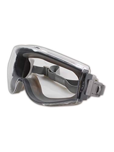 Uvex Stealth Safety Goggles with Clear Dura-Streme Anti-Fog/Anti-Scratch Lens, Gray Body & Neoprene Headband (S3960D) - color: Clear Lens, style: Dura-stream Coating W/Gray Body & Neoprene Headband
