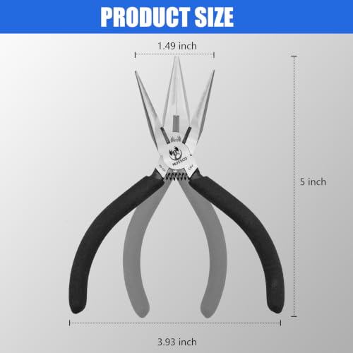 Needle Nose Pliers, 5" Mini Long Nose Pliers with Cutter, Spring Loaded Smooth Jaw Rust-Proof Cr-V Precision Small Needle Nose Pliers for Jewelry Making, Wire Bending, Crafts, Electronic Repair - size: 5''- Smooth Jaw 1 pack