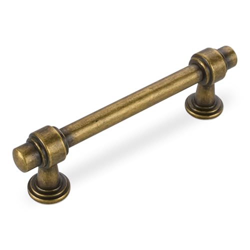 10 Pack Antique Brass Cabinet Pulls 3-3/4 Inch(96mm) Kitchen Cabinet Handles Cabinet Hardware for Drawer Pulls - color: Antique Brass, size: 3-3/4' Hole Center(96mm)