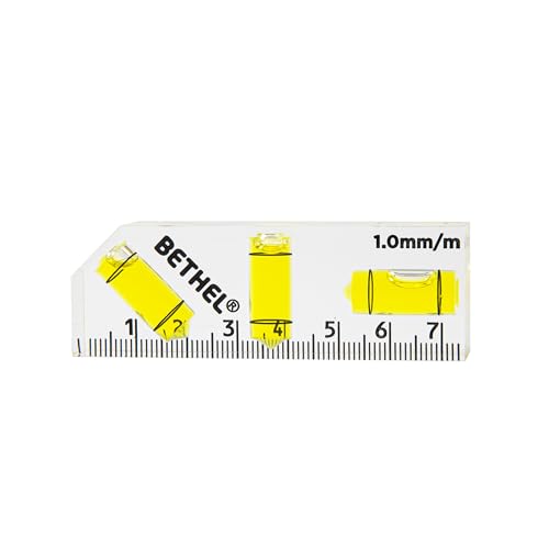 BETHEL Small Level Mini Bubble 90°/180° Magnetic Pocket SpiritLevel 4Inch | Shatterproof Cross Check Pocket Level Picture HangingLevels Tools for Machinist,Construction & Household - color: Yellow