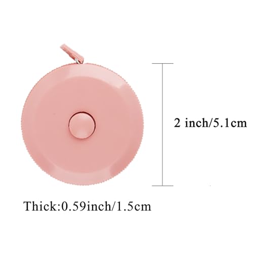 GDMINLO 3 Pack Tape Measure Measuring Tape for Body Fabric Sewing Tailor Cloth Knitting Craft Weight Loss Measurements Retractable 60-inch 1.5 Meter, Small Push ButtonDouble Scales Rulers
