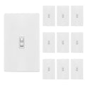 ENERLITES Toggle Light Switch with Screwless Wall Plate, Single Pole, White - color: White, size: Switch with Screwless Wall Plate