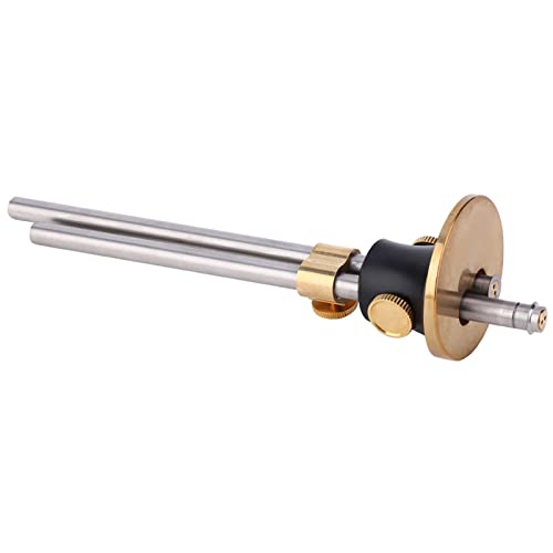 LiebeWH Wheel Marking Gauge Double Blade Woodworking Scriber with Adjustable Ruler for Precision Carpentry (biaxial) - size: 1 Count (Pack of 1)