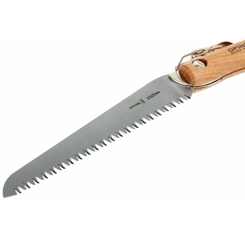 Opinel Folding Saw - Gardening and Camping Folding Carbon Steel Saw with Beechwood Handle - style: No.18