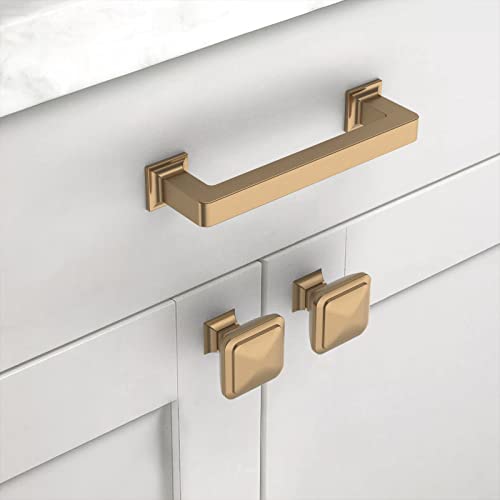 Asidrama 10 Pack 3.75 inch Champagne Bronze Kitchen Cabinet Handles | Heavy-Duty Solid Zinc, 2 Screw Sizes, 3.75" Hole Center(96mm), Cupboards, Drawers, Dressers, Furniture, Hardware - color: Champagne Bronze, size: 3.75" Hole Center(96mm)