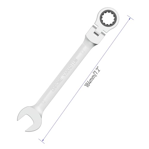 12mm Flex-Head Ratcheting Combination Wrench, 12mm Metric - size: 12mm