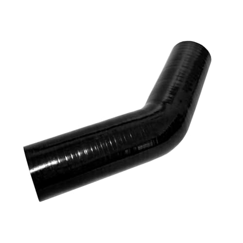 ID 2 inch 45 Degree Silicone Elbow Coupler Hose 4" Leg Length - color: Black 45, size: ID: 2" (51mm)