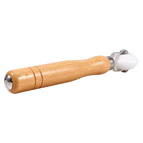 18.5cm Wood Handle Seamed Home Wallpaper Roller,POM Material Internal Seam Roller Corner Wallpaper Roller,Wallpaper Seam Roller for Home Wall Paper Decorating Hand Tool