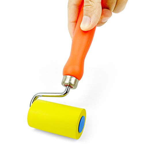 CARTINTS Soft Seam Roller Tool, Safely Install Wallpaper, Vinyl Wrap, Window Film, with 2.4inch Sponge Roller Head and Comfortable Handle, 7.9inch Length - color: Sponge Roller