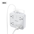 TESSAN Multi Plug Outlet Extender 4 Outlet Splitter | 3 USB Wall Charging Ports (2 USB C), Wide Spaced Multiple Expander Surge Protector for Office, Home, College Dorm Room, Gray - style: 2 USB C