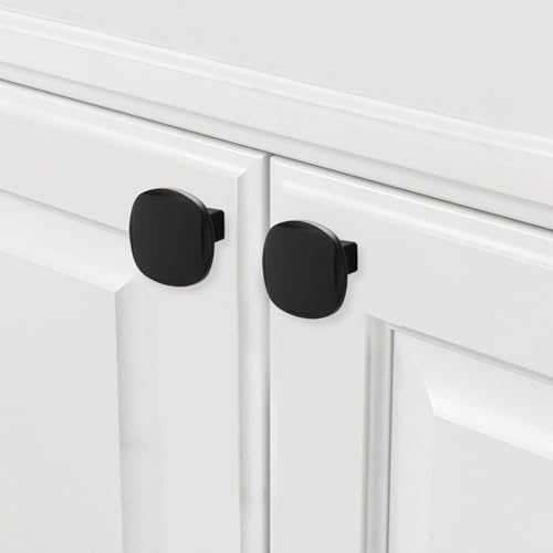 10 Pack Matte Black Kitchen Cabinet Knobs Black Drawer Knobs Kitchen Cabinet Hardware Zinc Alloy Handles Drawer Knobs Dresser Handles - color: Matte Black, size: Knob
