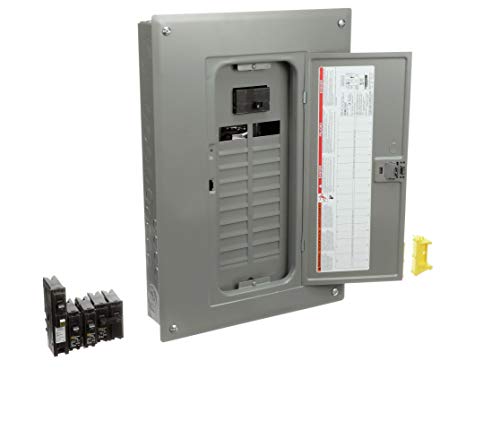 Square D - HOM2040M100PC1AVP Homeline 100-Amp 20-Space 40-Circuit Indoor Main Plug-On Neutral Breaker Load Center- Value Pack With Cafi Breakers