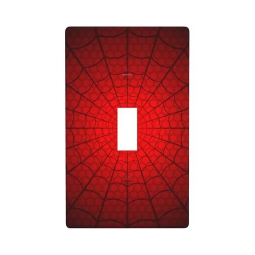 Spider Web Single Toggle Light Switch Cover Plate | Fits standard 2-gang toggle and rocker switches, Durable polycarbonate thermoplastic with fade-resistant printed finish - color: Spider Web, size: Single Toggle