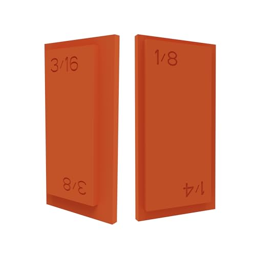 4-in-1 Trim Reveal Tool - 1/8", 3/16", 1/4", 3/8" - Precision Trim Gauges - Non-Damaging Hard Plastic Door Reveal Marking Tools for Accurate Jamb Marking - Wood Reveal Spacing Tool (Orange) - size: 4in1 orange