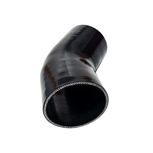 ID 4 inch 45 Degree Silicone Elbow Coupler Hose 4" Leg Length - color: Black 45, size: ID: 4" (102mm)