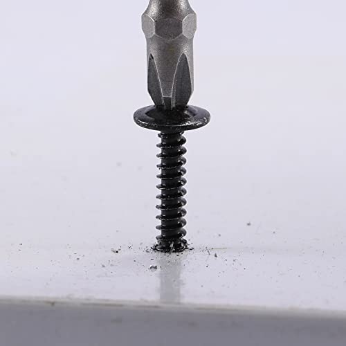 #8 x 1/2" Sheet Metal Screws 500PCS 410 Stainless Steel Truss Head Fast Self Tapping Screws Black Oxide by SG TZH - color: Black, size: #8 x 1/2"