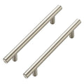 Ravinte Cabinet Pulls,7.38" Length, 5" Hole Center,Brushed Nickel,30 Pack | Round T-Bar Shape, Kitchen Drawer Pulls, Stainless Steel Feel, Cabinet Handles, For Cupboards, Drawers, Dressers, Cabinets - color: Satin Nickel