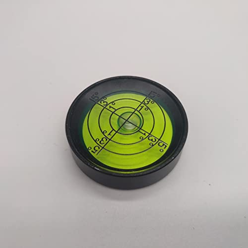 GEONASSUR 30mm Circular Bullseye Bubble Level, Aluminum, Black - color: Black