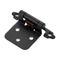 Matte Black Cabinet Hinges, 1/2 Inch Overlay, 10 Pack(5 Pairs) | Self-Closing Design, Semi-Concealed Face Frame Fit, Surface Mount, For Kitchen Doors, Cabinets, Hardware Updates - color: Matte Black