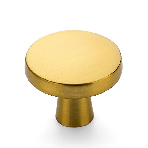 Ravinte Brushed Brass Drawer Pulls, 1-1/4 Inch Cabinet Knobs,25 Pack - color: Brushed Brass