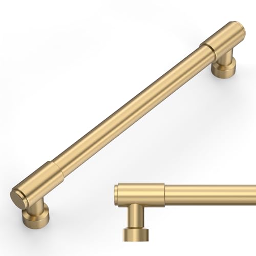 Amerdeco 10 Pack Champagne Bronze Cabinet Pulls 6.3 Inch(160mm) Hole Center Drawer Pulls Cabinet Hardware Kitchen Cabinet Handles for Bathroom ZH0075 - color: Champagne Bronze, size: 6.3"/160MM Hole Center