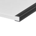 Rubber Edge Trim, Self-Adhesive U Channel Edge Protector for Plywood, Cabinet, 1/2" Wood Edge Banding, Flexible Furniture Repair, EPDM Material, Fit 1/2"(12mm), Length 10Ft, Black - size: Fit 1/2"- L10'