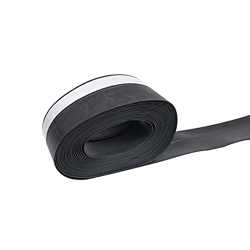 Door Weatherstrip Strong Adhesive Door Bottom Seal Black Rubber Strip 16.4 Feet Length Weather Stripping Bottom Seal Strip Door Winddow Sweep Weather Stripping Draft Stopper