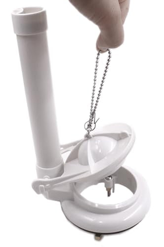 One Piece 3-Inch Toilet Flush Valve Repair Kit for Toilets with Flapper and Chain - Easy to Install