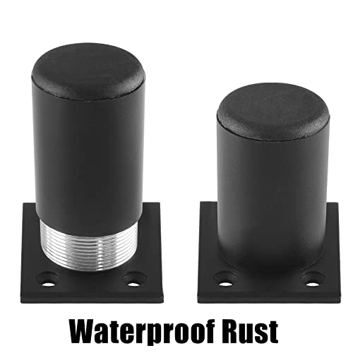 4-Pack Adjustable Aluminum Alloy Furniture Legs 2.36" Height Black - color: Black, size: 2.36 Inch