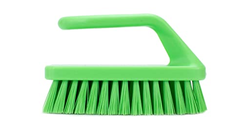 SPARTA Scrub Brush with Iron Shaped Handle and Stiff Bristles, Heavy Duty Scrubber Brush for Kitchen, Bathroom, Shower, Tile, Sink, Carpet and Bakepans, Polypropylene, 6 Inches, Lime - color: Lime, size: 6 Inches (Pack of 1)