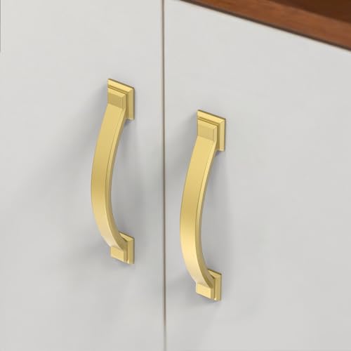 10 Pack Cabinet Handles with Gold Pulls (3 Inch) - color: Gold, size: 3 inch（76mm）, style: 10 Pack