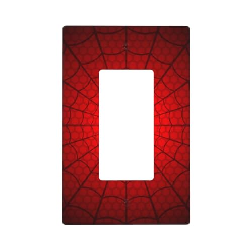 Spider Web Single Rocker Light Switch Cover Plate | Fits standard 2-gang toggle and rocker switches, Durable polycarbonate thermoplastic with fade-resistant printed finish - color: Spider Web, size: Single Rocker