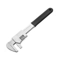 Non-slip Design 11 inch Automotive Wrench with [Silicone Non-slip Grip] Adjustable Wrench Fits a Variety of Fastener Sizes for Construction Machine Automobiles Home Repairs 11'' Black - color: Black, size: 11 inch