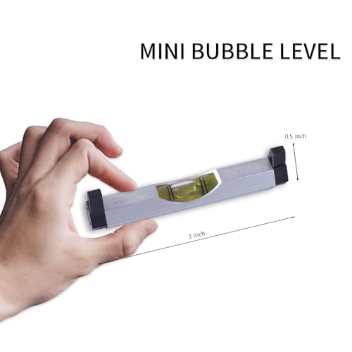 BETHEL 3 Packs Bubble Line Level String Tools, Aluminum Mini Leveler for Construction, Engineering, Camping, DIY Projects