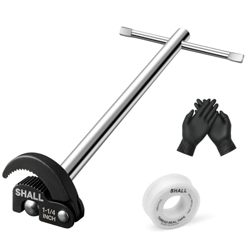 SHALL 11" Basin Wrench, Adjustable Sink Wrench Faucet Tool - size: 11-inch