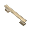 Alzassbg Brushed Antique Brass Cabinet Pulls and Handles 10 Pack, AL3061AB - color: Brushed Antique Brass, size: 3-3/4" Hole Center