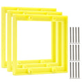 1/4" Double Gang Electrical Box Extender, Yellow, Pack of 3 - color: Yellow-1/4"