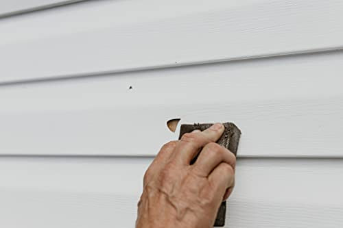 Mendyl Vinyl and Stucco Siding Repair Kit - Cover Any Cracks Holes or Blemishes - White Durable Self-Adhesive Paintable Vinyl Siding Patch Cut to Fit and Cover Any Cracks - 2 Patches (2)