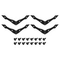 uxcell 4Pcs Decorative Corner Brackets, 3.9" x 3.9" x 0.9" l Bracket Metal Corner Protector Right Angle Bracket with Screw for Furniture Wooden Box Trunk, Black