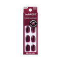 Kiss Impress No Glue Mani Press On Nails Kit, Over You, 30 Red Peel and Stick Nails, Super Slim Short Squoval, Glossy Gel Finish, PureFit Technology, Includes Prep Pad, Manicure Stick & Mini File - size: 1 Count (Pack of 30), style: Solid