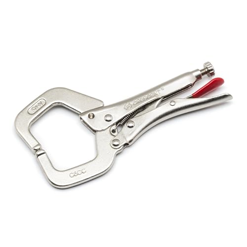 Crescent 6" Locking C-Clamp with Regular Tips - Carded - C6CCVN , Red - size: C6CCVN